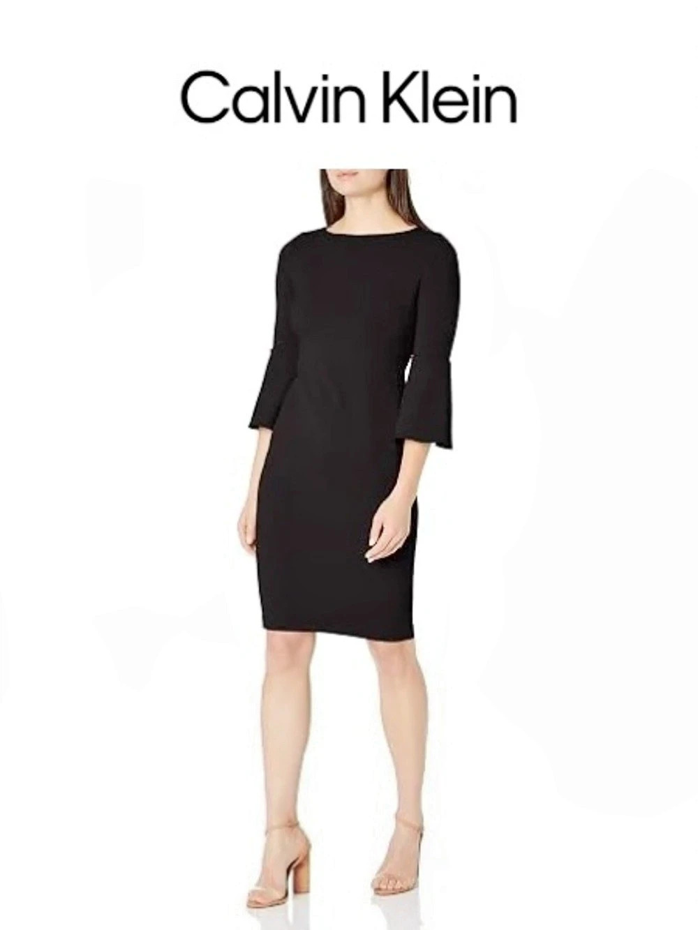 Calvin Klein 3/4 Bell Sleeve Dress